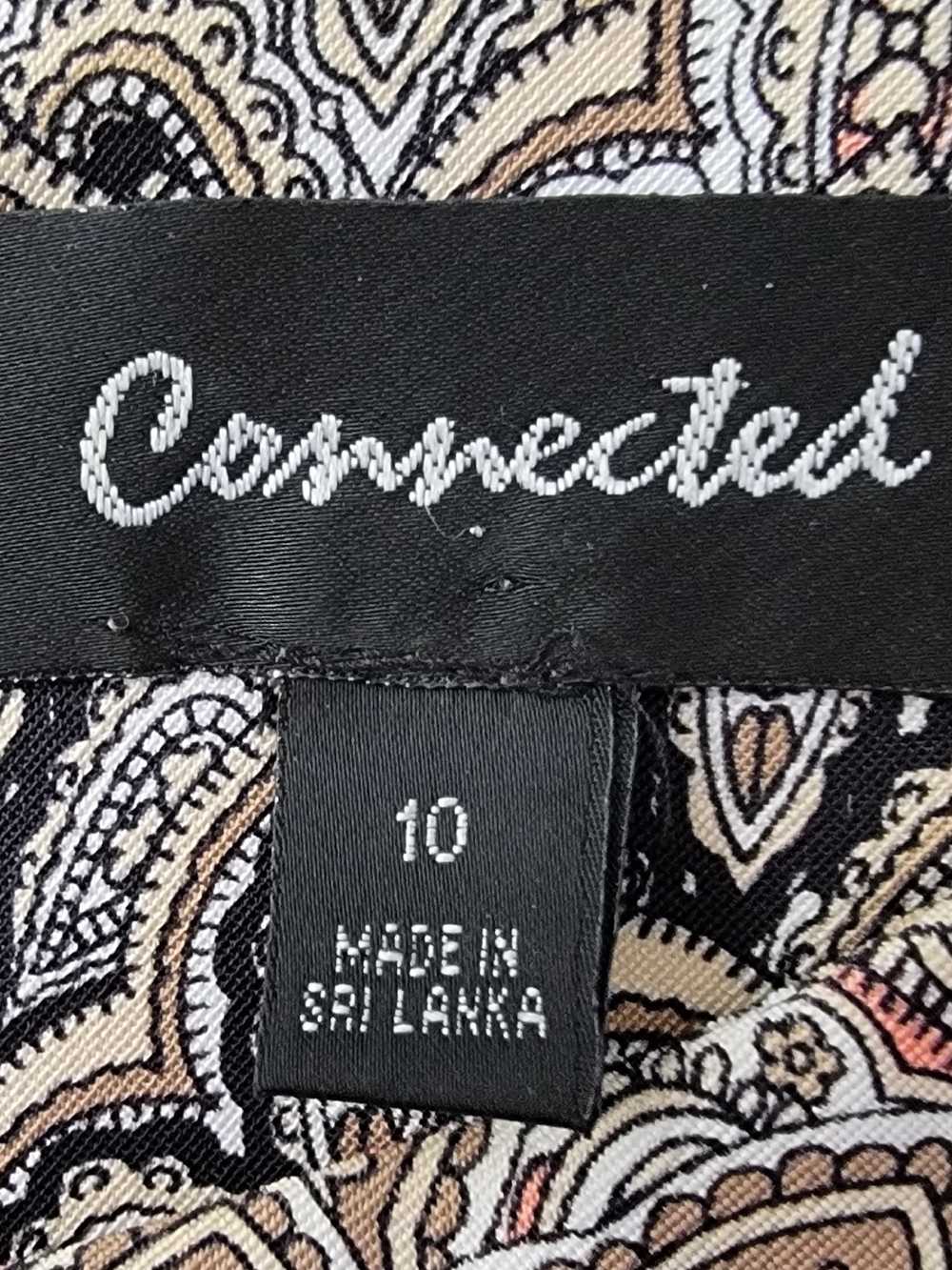 Connected  Paisley Print Sheath Midi Dress Sleeveless  Size 10 - Picture 5 of 6